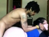 Black dude fucks a horny white BBW