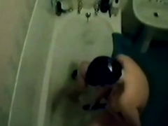 Masturbating in the bath, hidden camera