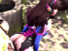 3D DVa Gets a Huge Dick in Her Cunt