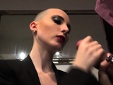 German skinhead teen get cum on head after blowjob