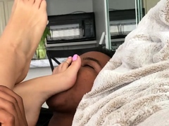 Ally kay femdom and foot fetish with horny boyfriend