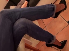 19 Cm High Heels And Tight Jeans Hot Lady