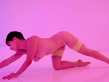 Neon lingerie looks hot on latina MILF