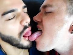 Leo Blue Throats Sebastian Cums With His Long Tongue